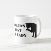 Die beste Katze-Lady der Welt Kaffeetasse (VorderseiteRechts)