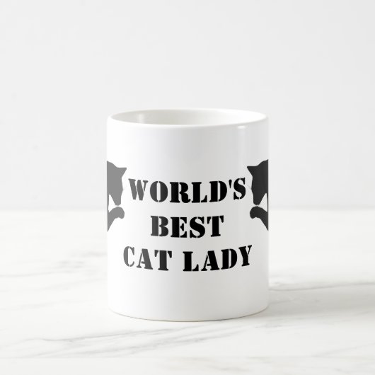 Die beste Katze-Lady der Welt Kaffeetasse (Mittel)