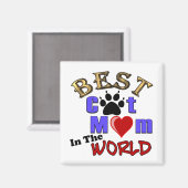 Die beste Katze Mama der Welt - Geschenke zum Mutt Magnet (Vorderseite/Rückseite)