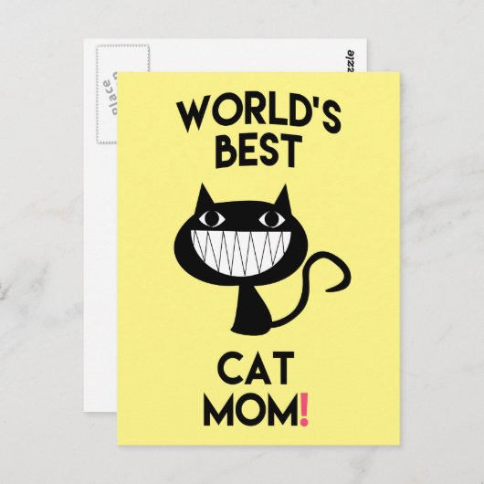 Die beste Katzenmutter der Welt! Fun Postkarte (Vorne/Hinten)