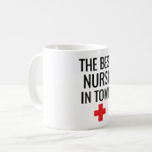 Die beste Krankenschwester der Stadt Kaffeetasse (Vorderseite Links)