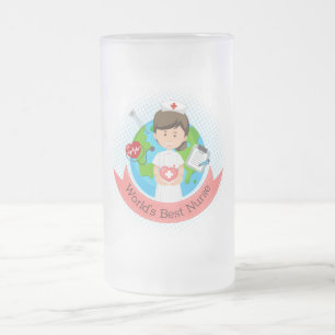 Die beste Krankenschwester der Welt Mattglas Bierglas