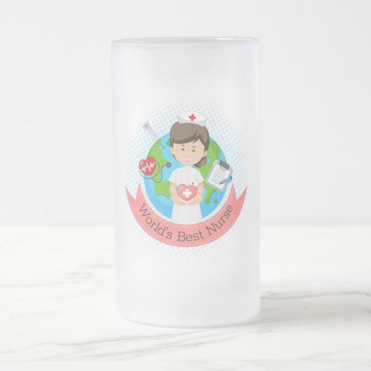 Die beste Krankenschwester der Welt Mattglas Bierglas (Mittel)