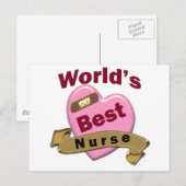 Die beste Krankenschwester der Welt Postkarte (Vorne/Hinten)