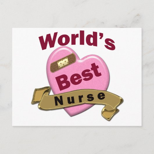 Die beste Krankenschwester der Welt Postkarte (Vorderseite)