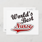 Die beste Krankenschwester der Welt Postkarte (Vorne/Hinten)