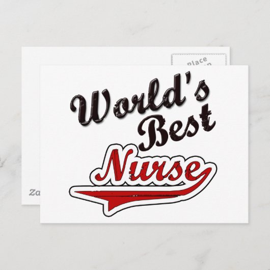 Die beste Krankenschwester der Welt Postkarte (Vorne/Hinten)