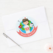 Die beste Krankenschwester der Welt Runder Aufkleber (Umschlag)