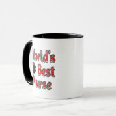 Die beste Krankenschwester der Welt Tasse (Vorderseite Links)