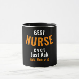 Die beste Krankenschwester je. Frag einfach ... Pe Tasse