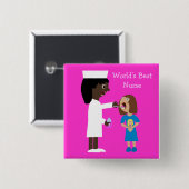 Die beste Krankenschwester-niedliche Button (Vorne & Hinten)