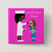 Die beste Krankenschwester-niedliche Button (Vorderseite)