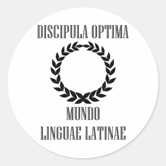 Die Beste Lateinschülerin der Welt (weiblich) Runder Aufkleber (Vorderseite)