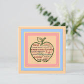 Die beste Lehrerkarte der modernen grünen Apple-We (Stehend Vorderseite)