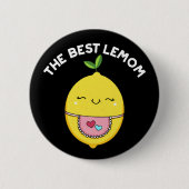 Die beste Lemom Funny Lemon Pun Dark BG Button (Vorderseite)