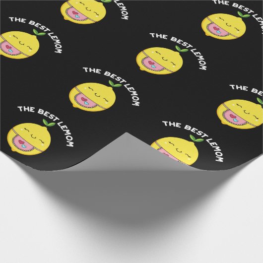 Die beste Lemom Funny Lemon Pun Dark BG Geschenkpapier (Ecke)