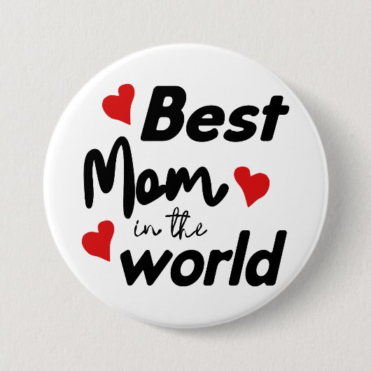 Die beste Mama am WeltMuttertag Button (Vorderseite)