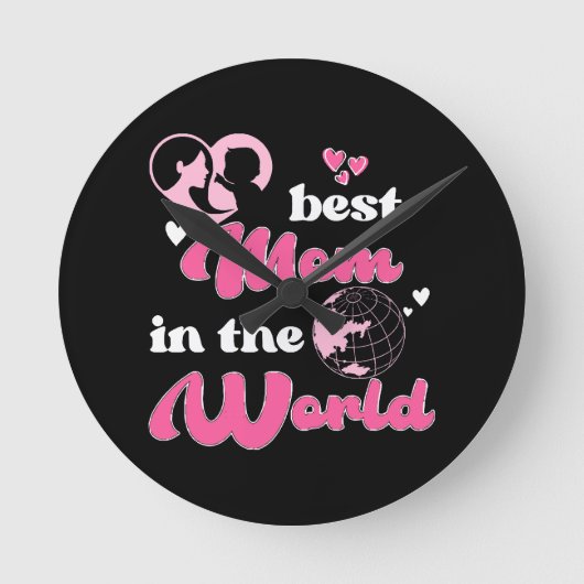 Die beste Mama am WeltMuttertag Runde Wanduhr (Vorderseite)