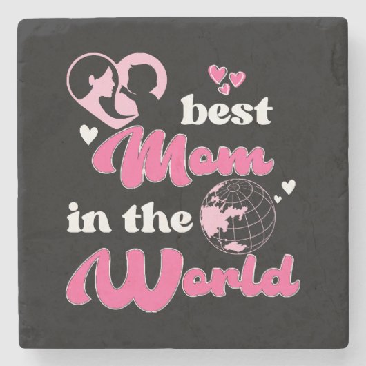 Die beste Mama am WeltMuttertag Steinuntersetzer (Vorderseite)