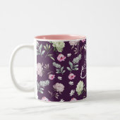 Die beste Mama der Blumenwelt Zweifarbige Tasse (Links)