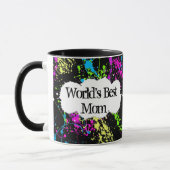 Die beste Mama der Farbspritzen-Welt Tasse (Links)