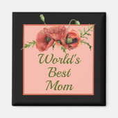 Die beste Mama der hübschen Blumenwelt Magnet (Vorne)