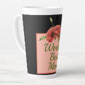 Die beste Mama der hübschen Blumenwelt Milchtasse (Linke Ecke)