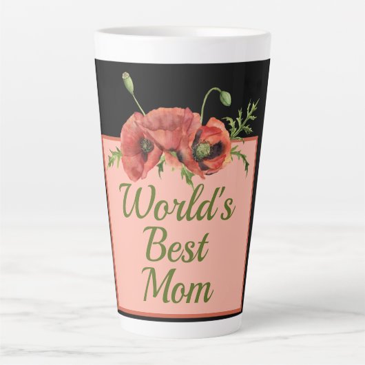 Die beste Mama der hübschen Blumenwelt Milchtasse (Vorderseite)
