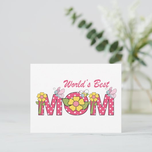 Die beste Mama der niedlichen Welt! Postkarte (Stehend Vorderseite)