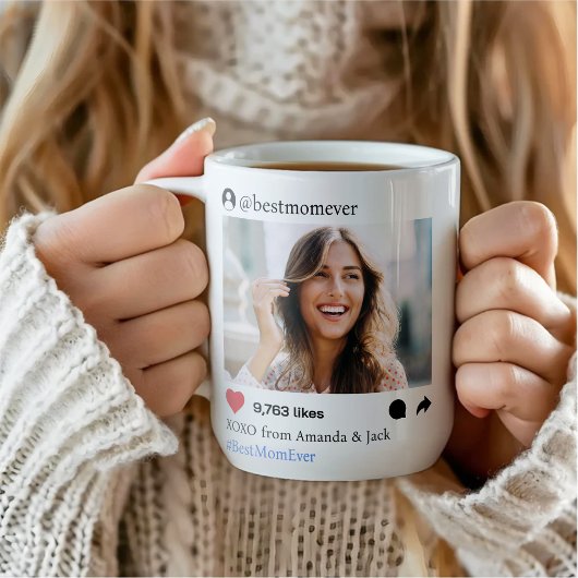 Die beste Mama der Social Media Post je Foto Kaffeetasse