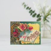 Die beste Mama der Vintagen Blumenwelt Postkarte (Stehend Vorderseite)