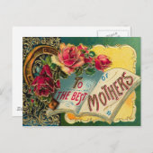 Die beste Mama der Vintagen Blumenwelt Postkarte (Vorne/Hinten)