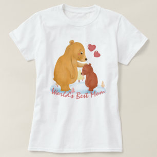 Die beste Mama der Welt - Bear Mama und Baby T - S T-Shirt