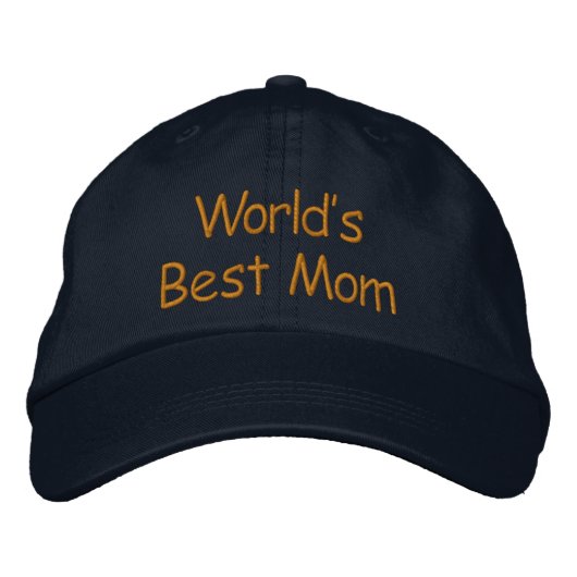 Die beste Mama der Welt Bestickte Kappe (Vorderseite)