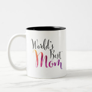 Die beste Mama der Welt (bunt) Zweifarbige Tasse