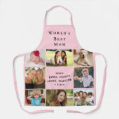 Die beste Mama der Welt - Collage Pink Schürze (Vorderseite)
