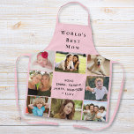 Die beste Mama der Welt - Collage Pink Schürze<br><div class="desc">Eine nette rosa Schürze,  die ihre Mutter mit einer 8-Foto-Kollektion ihrer Kinder,  Familienmitglieder,  Haustiere,  etc.,  "World's Best Mama" und den Namen ihrer Kinder beherbergt. Personalisieren Sie,  ob sie "Mama",  "Mama",  "Mama" genannt wird.</div>