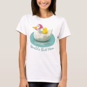 Die beste Mama der Welt - Duck Mama und Baby T - S T-Shirt (Vorderseite)