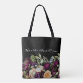 Die beste Mama der Welt Elegant Dark Moody Floral Tasche (Rückseite)