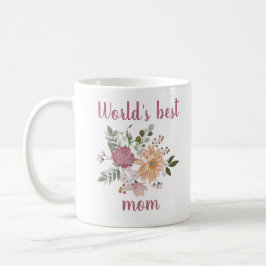 Die beste Mama der Welt, elegante Blume Kaffeetasse