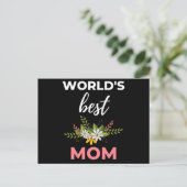 Die beste Mama der Welt Feiertagspostkarte (Stehend Vorderseite)