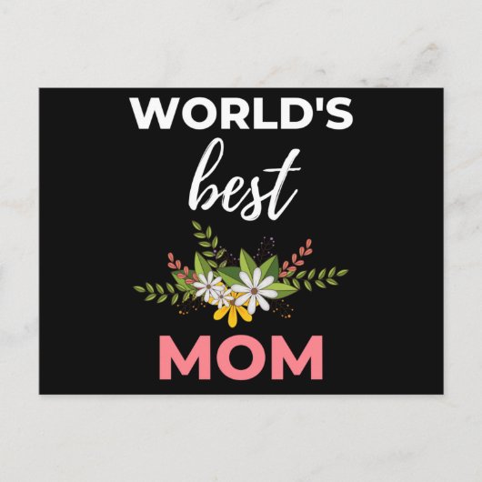 Die beste Mama der Welt Feiertagspostkarte (Vorderseite)