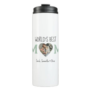 Die beste Mama der Welt - Foto Collage Geschenk   Thermosbecher