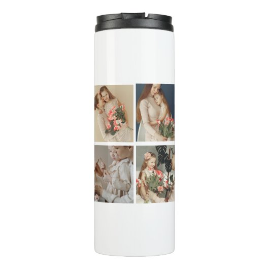 Die beste Mama der Welt - Foto Collage Geschenk | Thermosbecher (Rückseite)