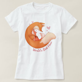 Die beste Mama der Welt - Fuchs Mama und Baby T -  T-Shirt