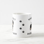 Die beste Mama der Welt für Personalisierte Dackel Kaffeetasse (Mittel)