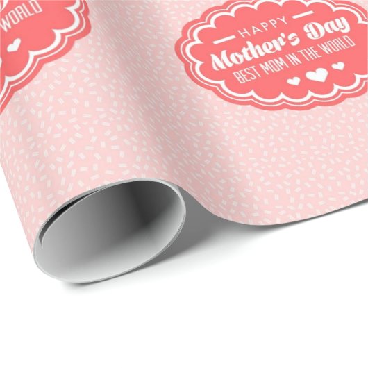 Die beste Mama der Welt Geschenkpapier (Rolleneckpunkt)