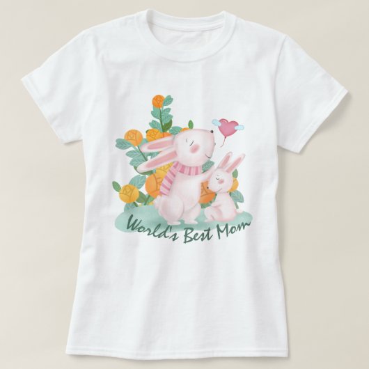 Die beste Mama der Welt - Helle Mama und Baby T - T-Shirt (Design vorne)