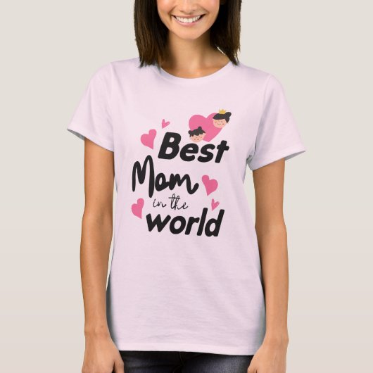 Die beste Mama der Welt - Hellrosa T-Shirt (Vorderseite)