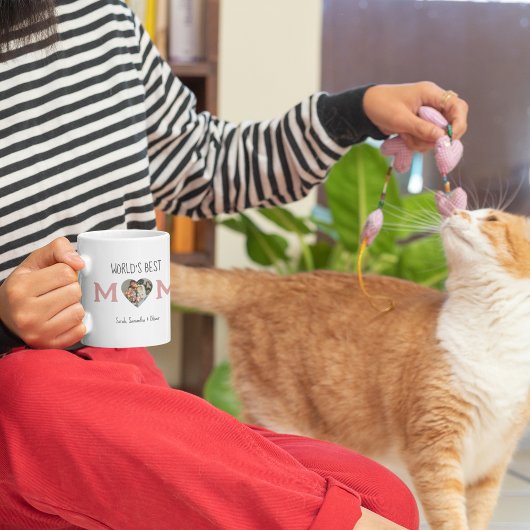 Die beste Mama der Welt - Herz-Foto und Geschenk f Kaffeetasse